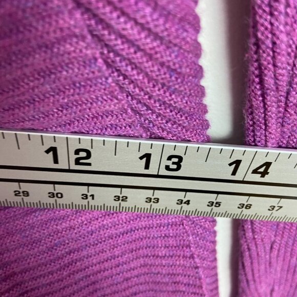 EILEEN Fisher Linen Purple Knit Cardigan Sweater Size Small Petite Open‎ Front S - Picture 10 of 12